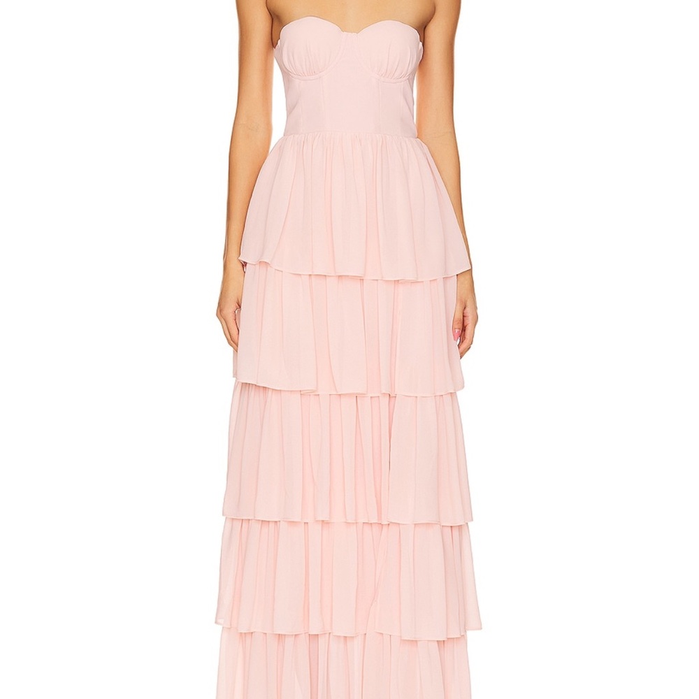 Lovers + Friends Light pink Hattie gown